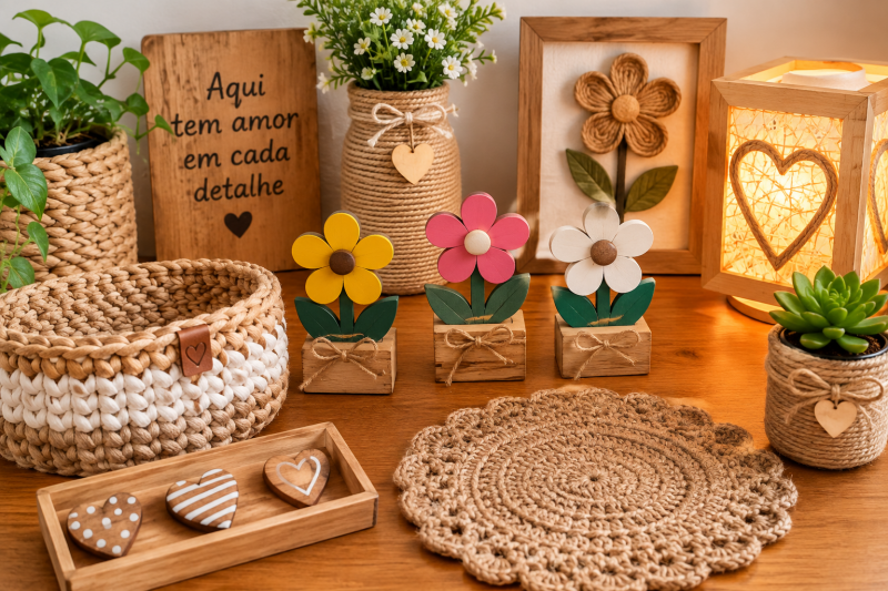 Artesanato de decoração feito à mão